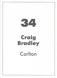 1990 Select AFL Stickers #34 Craig Bradley Back